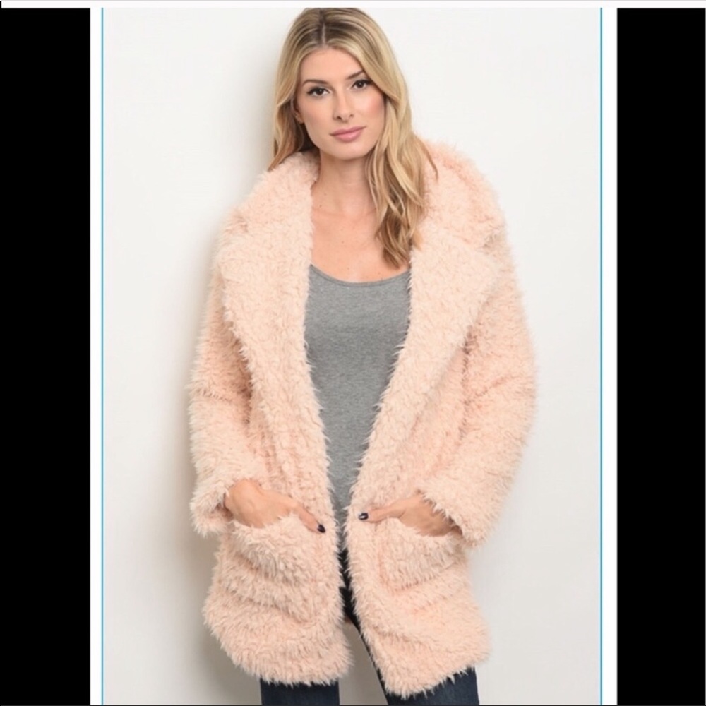 Blush Sherpa Lined Jacket